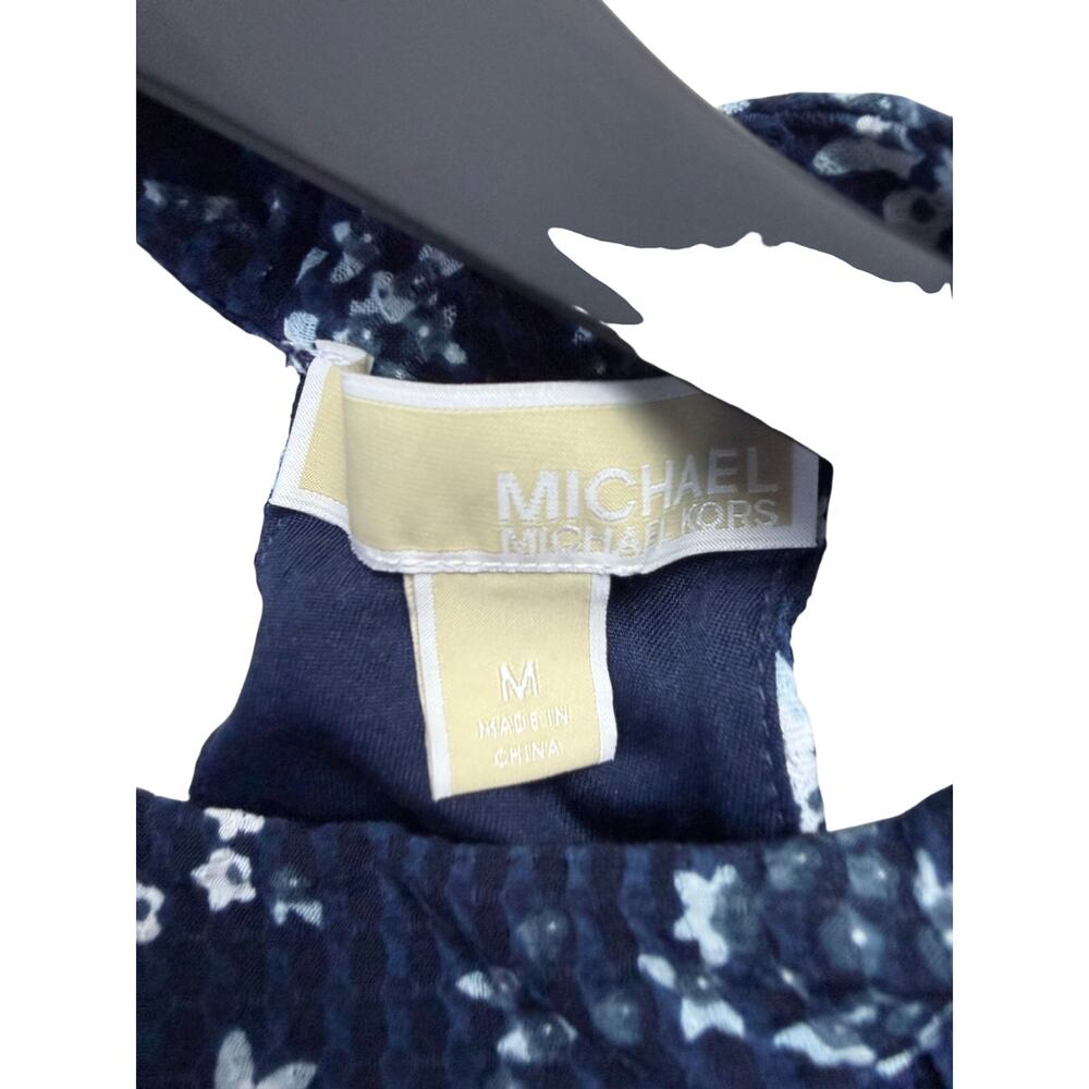 MICHAEL KORS Women's Blue Floral Halter Neck Midi Dress - Picture 8 of 10